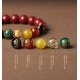  Vermilion Pixiu Five-Way Caishen (Wealth God) Lucky Bead Bracelet