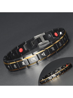 The Mani mantra enhances healing, while Germanium Titanium promotes energy protection