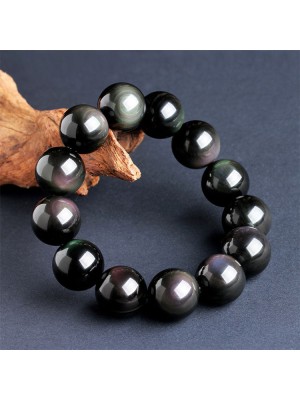 Rainbow Obsidian protects against negative energy and promotes emotional healing