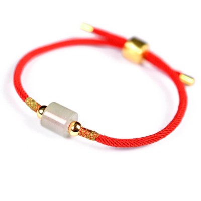 Aventurine attracts prosperity and the red string enhances confidence and positive energy