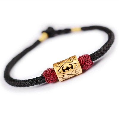 The red string provides good luck and protection against negative energy