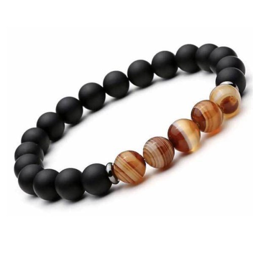 Agate and Hematite provide balancing and protective qualities, fostering stability Agate and Hematite provide balancing and protective qualities, fostering stability