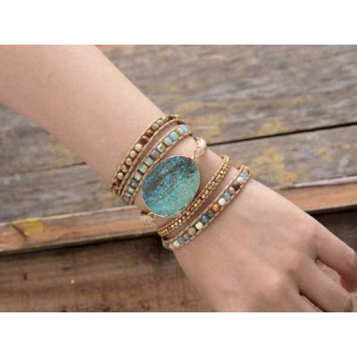 Blue Earth Jasper provides grounding, protection, and emotional stability
