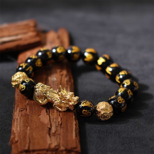 Black Obsidian protects, and Pixiu attracts wealth, prosperity, and good fortune Black Obsidian protects, and Pixiu attracts wealth, prosperity, and good fortune