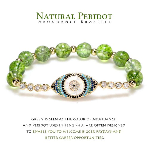 Peridot attracts abundance and financial prosperity, enhancing wealth and luck Peridot attracts abundance and financial prosperity, enhancing wealth and luck
