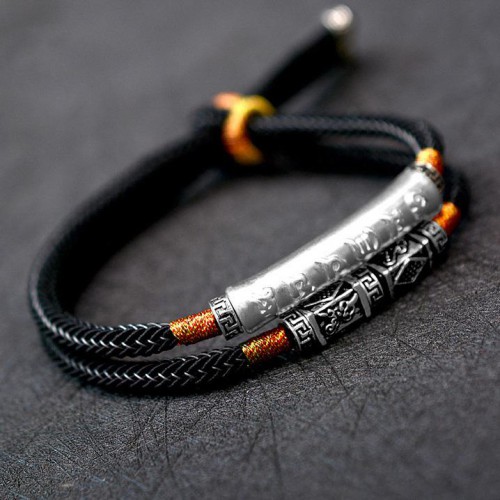 The Mani mantra offers spiritual healing, while silver provides protection The Mani mantra offers spiritual healing, while silver provides protection