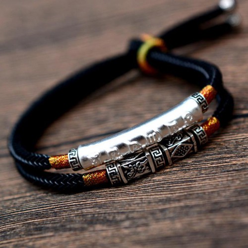The Mani mantra offers spiritual healing, while silver provides protection The Mani mantra offers spiritual healing, while silver provides protection
