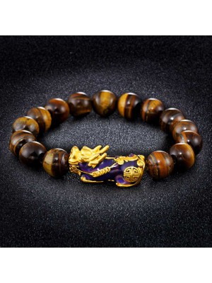 Tiger's Eye attracts wealth and success, while Pixiu provides protection and good fortune