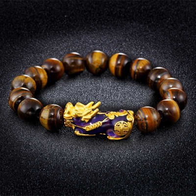 Tiger's Eye attracts wealth and success, while Pixiu provides protection and good fortune