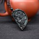 Dragon and Phoenix Obsidian Balancing Necklace - Love Union & Family Blessing Dragon and Phoenix Obsidian Balancing Necklace - Love Union & Family Blessing