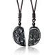Dragon and Phoenix Obsidian Balancing Necklace - Love Union & Family Blessing Dragon and Phoenix Obsidian Balancing Necklace - Love Union & Family Blessing