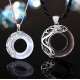 Obsidian Dragon and Opal Phoenix Couple Protection Necklace - Marriage Harmony & Home Safety