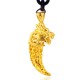 Lucky Golden Dragon Wolf Tooth Pendant Necklace - Courage & Opportunity Attraction Lucky Golden Dragon Wolf Tooth Pendant Necklace - Courage & Opportunity Attraction