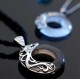 Obsidian Dragon and Opal Phoenix Couple Protection Necklace - Marriage Harmony & Home Safety