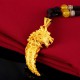 Lucky Golden Dragon Wolf Tooth Pendant Necklace - Courage & Opportunity Attraction Lucky Golden Dragon Wolf Tooth Pendant Necklace - Courage & Opportunity Attraction