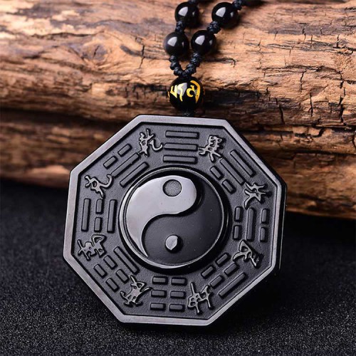 Yin and Yang Black Obsidian Positivity Necklace - Life Balance & Confidence Boost Yin and Yang Black Obsidian Positivity Necklace - Life Balance & Confidence Boost