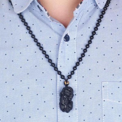Black Obsidian Pixiu Protection Necklace - Wealth Lock & Evil Repelling
