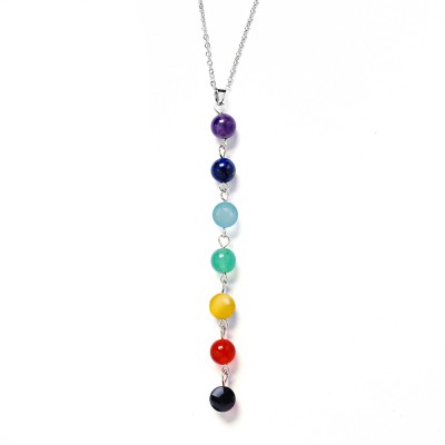 7 Chakra Healing Crystal Necklace - Energy Balance & Spiritual Awakening