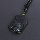 Black Obsidian Wolf Pendant Necklace - Leadership Power & Pack Loyalty Black Obsidian Wolf Pendant Necklace - Leadership Power & Pack Loyalty