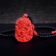 Cinnabar Dragon Pendant Necklace - Career Authority & Evil Repelling Cinnabar Dragon Pendant Necklace - Career Authority & Evil Repelling