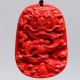 Cinnabar Dragon Pendant Necklace - Career Authority & Evil Repelling Cinnabar Dragon Pendant Necklace - Career Authority & Evil Repelling