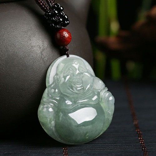Jade Laughing Buddha Necklace - Joy Manifestation & Stress Relief Jade Laughing Buddha Necklace - Joy Manifestation & Stress Relief