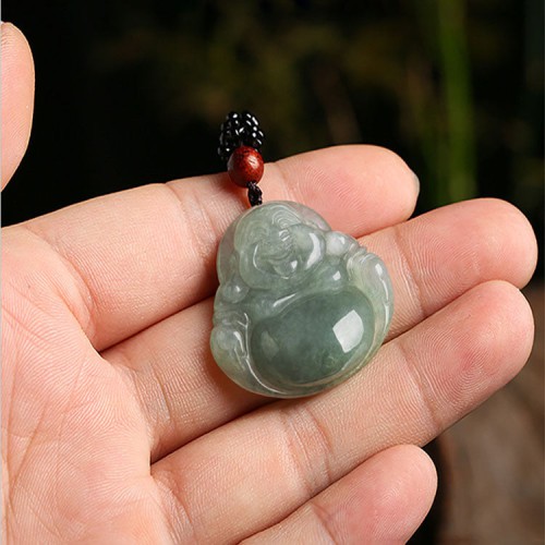 Jade Laughing Buddha Necklace - Joy Manifestation & Stress Relief Jade Laughing Buddha Necklace - Joy Manifestation & Stress Relief