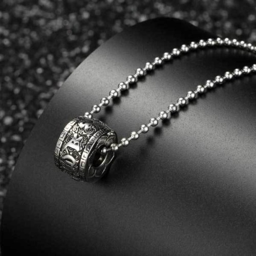 Tibetan Om Mani Padme Hum Lotus Pendant - Wisdom Enlightenment & Universal Compassion