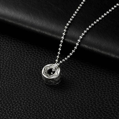 Tibetan Om Mani Padme Hum Lotus Pendant - Wisdom Enlightenment & Universal Compassion