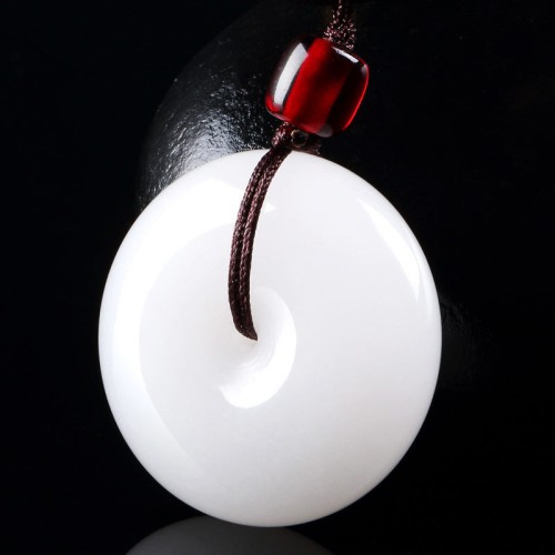 Natural White Jade Purity Necklace - Spiritual Clarity & Moral Integrity Natural White Jade Purity Necklace - Spiritual Clarity & Moral Integrity