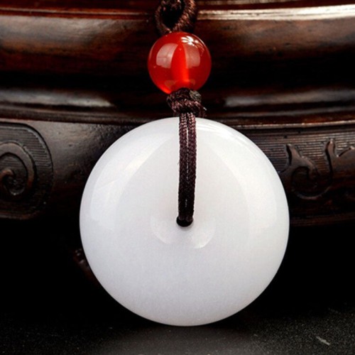 Natural White Jade Purity Necklace - Spiritual Clarity & Moral Integrity Natural White Jade Purity Necklace - Spiritual Clarity & Moral Integrity