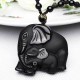 Black Obsidian Elephant Necklace - Stability & Wealth Guardianship