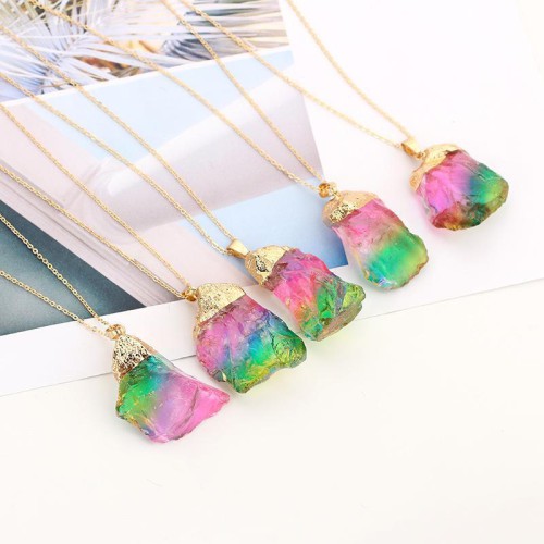 Watermelon Tourmaline Necklace - Emotional Healing & Heart Chakra Activation Watermelon Tourmaline Necklace - Emotional Healing & Heart Chakra Activation