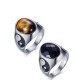 Natural Stone Yin Yang Positivity Ring