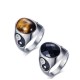 Natural Stone Yin Yang Positivity Ring