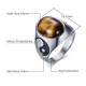 Natural Stone Yin Yang Positivity Ring