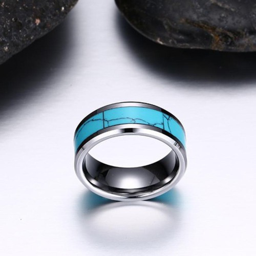 Natural Turquoise Tungsten Ring Natural Turquoise Tungsten Ring