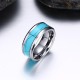 Natural Turquoise Tungsten Ring Natural Turquoise Tungsten Ring
