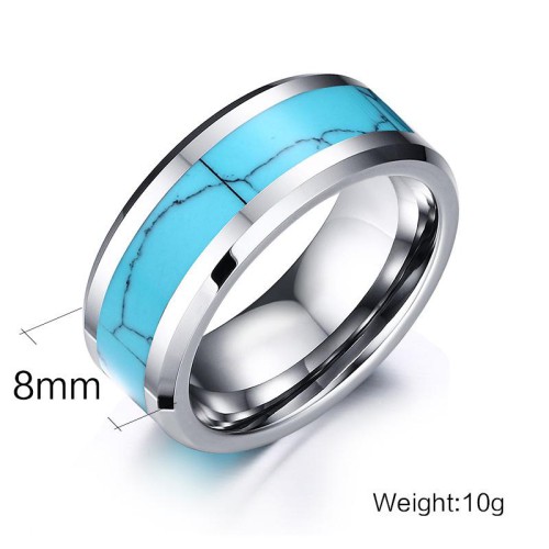 Natural Turquoise Tungsten Ring Natural Turquoise Tungsten Ring
