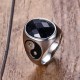 Natural Stone Yin Yang Positivity Ring