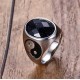Natural Stone Yin Yang Positivity Ring