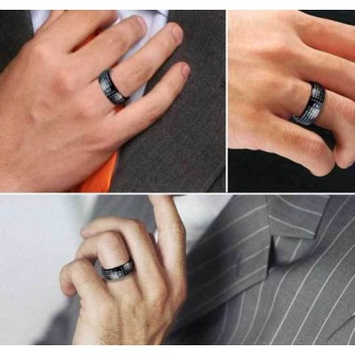 Heart Sutra Titanium Steel Ring