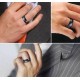 Heart Sutra Titanium Steel Ring