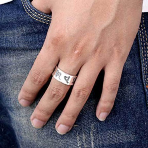 Buddhist Mantra Heart Sutra Ring Buddhist Mantra Heart Sutra Ring