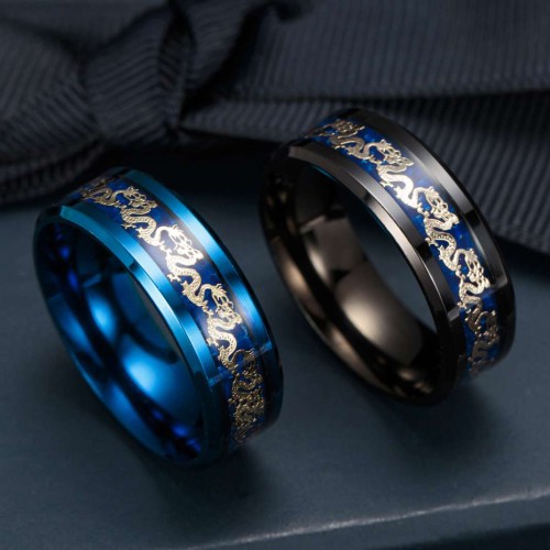 Lucky Chinese Dragon Inlay Ring Lucky Chinese Dragon Inlay Ring