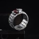 Red Garnet Stone Mantra Ring Red Garnet Stone Mantra Ring
