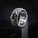Red Garnet Stone Mantra Ring Red Garnet Stone Mantra Ring