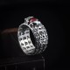Red Garnet Stone Mantra Ring Red Garnet Stone Mantra Ring