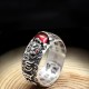 Red Garnet Stone Mantra Ring Red Garnet Stone Mantra Ring