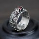 Red Garnet Stone Mantra Ring Red Garnet Stone Mantra Ring